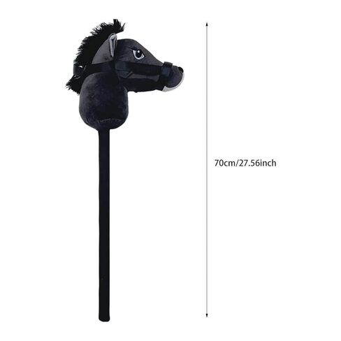 حصان من القطيفة، لعبة ركوب الخيل، مع أصوات، لعبة ركوب الخيل، عصا موسيقية على شكل حيوان للأولاد، أسود B in Kuwait