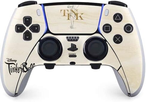 Skinit Decal Gaming Skin Compatible with PS5 DualSense Edge Pro Controller - Officially Licensed Disney Tinker Bell Color Block Design in Kuwait