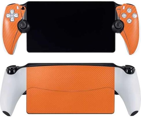 غلاف Skinit المخصص للألعاب متوافق مع مشغل PlayStation Portal Remote - تصميم مادة من ألياف الكربون الوردية المتخصصة in Kuwait