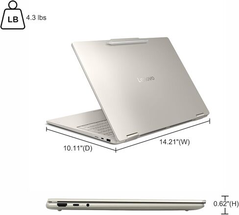 Lenovo Yoga 7 2-in-1 Laptop 16" WUXGA IPS Touch (Glossy Anti-fingerprint) AMD 8-core Ryzen AI 7 350 (Up to 50 AI TOPS) 16GB RAM 1TB SSD For Creator Business Professional Win11Pro ICP Hub w/Copilot+ AI in Saudi Arabia