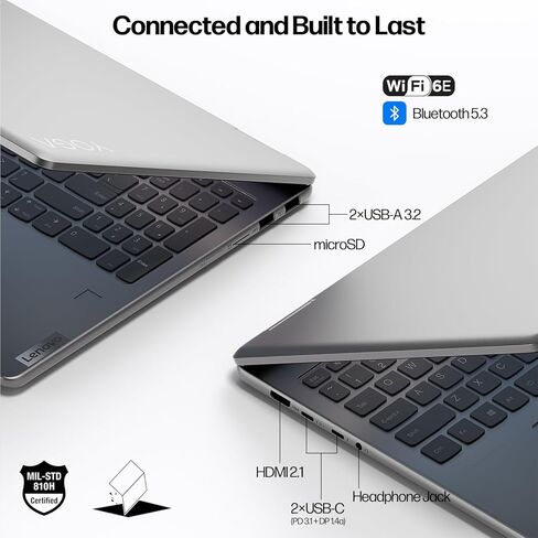 لاب توب لينوفو يوجا 7 7i 2 في 1، شاشة لمس 16 بوصة FHD+، AMD Ryzen 7 8840HS، ذاكرة الوصول العشوائي 16 جيجابايت، 1 تيرابايت SSD، قلم ستايلس متضمن، كمبيوتر AI، لوحة مفاتيح بإضاءة خلفية، قارئ بصمات الأصابع، كاميرا ويب FHD IR، Wi-Fi 6E، رمادي قطبي in Saudi Arabia