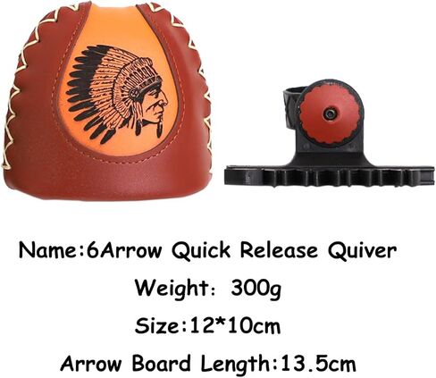 FUNTRESS 4/6 Arrows Quiver Quick Release Leather Archery Slide-On Quiver Holder Quiver Detach Lock Bow Quiver Quick Release Arrow Quiver(Only Quiver) in Saudi Arabia