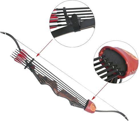 FUNTRESS 4/6 Arrows Quiver Quick Release Leather Archery Slide-On Quiver Holder Quiver Detach Lock Bow Quiver Quick Release Arrow Quiver(Only Quiver) in Saudi Arabia