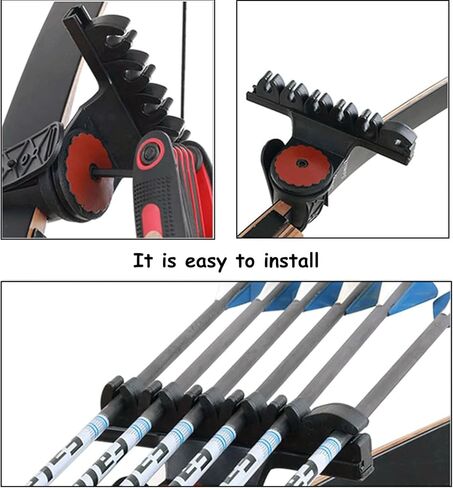 FUNTRESS 4/6 Arrows Quiver Quick Release Leather Archery Slide-On Quiver Holder Quiver Detach Lock Bow Quiver Quick Release Arrow Quiver(Only Quiver) in Saudi Arabia