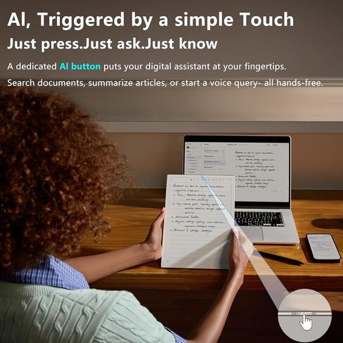 iflytek AINOTE 2 Bundle Blue-10.65'' E-Ink Tablet، 4.2 مم سامسونج ملاحظة تدوين الكمبيوتر اللوحي دعم AI الصوت إلى النص، تحويل الكتابة اليدوية، متعدد اللغات مدعوم من ChatGPT-5 للعمل/الاجتماع/الدراسة in Saudi Arabia
