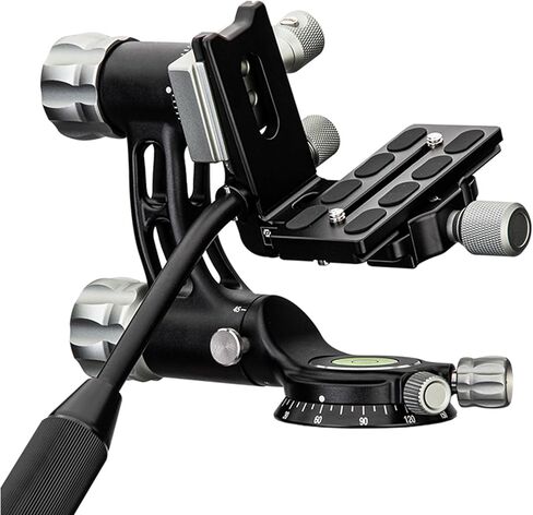 Fotopro Gimbal Head with Handle, 3-in-1 Aluminum Tripod Head for Heavy DSLR & Telephoto Lenses, Long Arca-Type Quick Release Plate, Panoramic Smooth Wildlife & Bird Photography, E-9H in Saudi Arabia