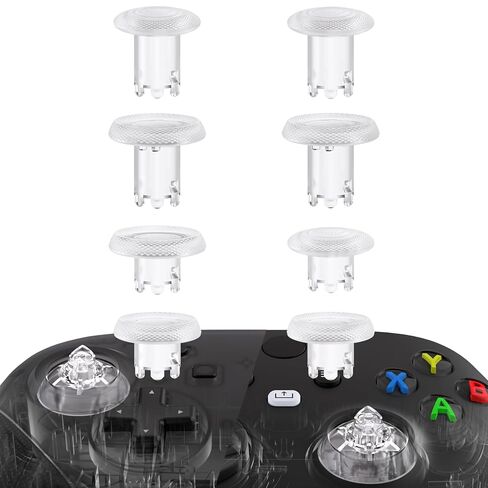 eXtremeRate ThumbsGear V3 Interchangeable Thumbsticks for Xbox Series X/S, 4 Height Adjustable Convex and Concave Grip Joysticks for Xbox One S/X/Elite, for Nintendo Switch Pro - Carmine Red in Saudi Arabia