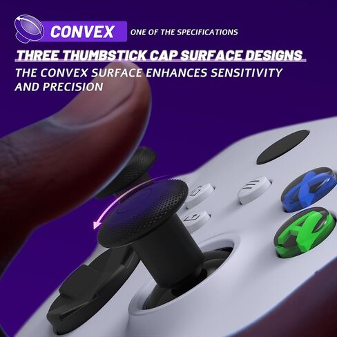 eXtremeRate ThumbsGear V3 Interchangeable Thumbsticks for Xbox Series X/S, 4 Height Adjustable Convex and Concave Grip Joysticks for Xbox One S/X/Elite, for Nintendo Switch Pro - Carmine Red in Saudi Arabia