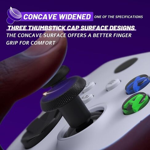 eXtremeRate ThumbsGear V3 Interchangeable Thumbsticks for Xbox Series X/S, 4 Height Adjustable Convex and Concave Grip Joysticks for Xbox One S/X/Elite, for Nintendo Switch Pro - Carmine Red in Saudi Arabia