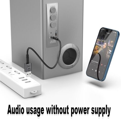 محول استقبال لاسلكي بلوتوث 5.4، طقم سيارة بلوتوث USB، محول بلوتوث صغير 2-1، التوصيل والتشغيل، مستقبل موسيقى لاسلكي لموسيقى السيارة/صوت ستيريو in Kuwait