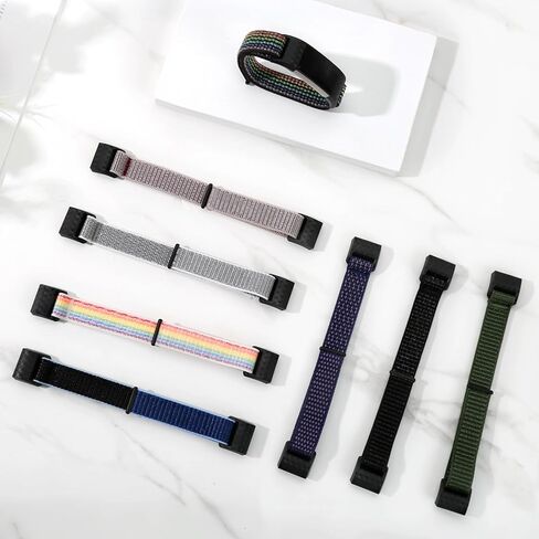 حزام نايلون رياضي لـ Fitbit Charge 2، حزام بديل من النايلون مخيط بحلقة منفردة، سوار معصم ناعم صديق للبشرة لـ Fitbit Charge 2 للرجال والنساء in Kuwait