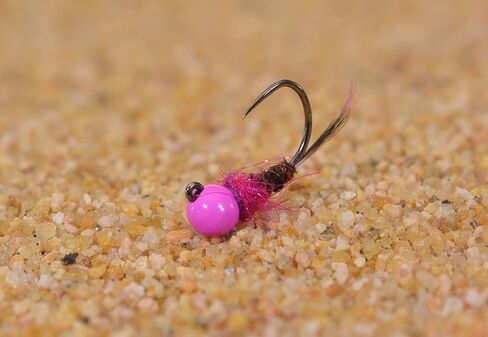 التنغستن فقاعة العلكة Frenchie Jig Head Fly - حورية اليورو مربوطة على خطافات Hanak - حزمة 6ct in Saudi Arabia