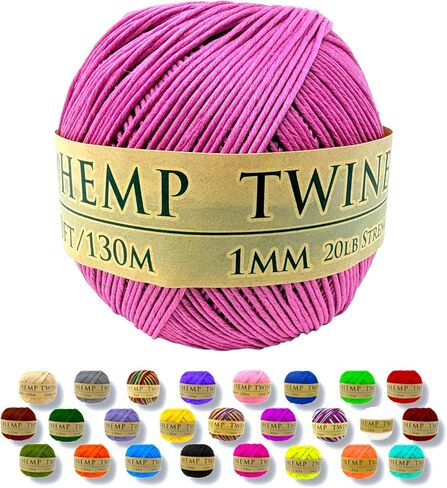 430 Feet of 1mm 100% Hemp Twine Bead Cord in Red in Saudi Arabia