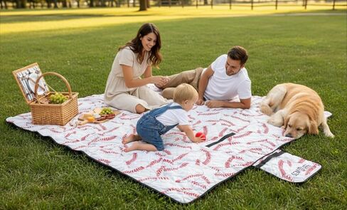 Baseball Outdoor Stadium Blanket XL 80x60 Reversible Soft Fleece in Saudi Arabia