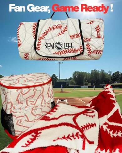 Baseball Outdoor Stadium Blanket XL 80x60 Reversible Soft Fleece in Saudi Arabia
