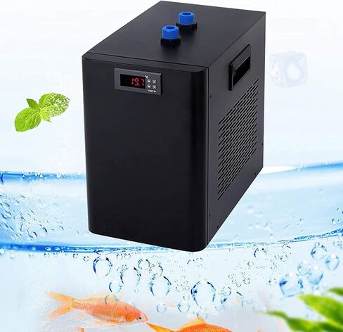 YIYIBYUS 1/10 HP حوض السمك نظام تبريد مبرد، 160 لتر/42 جالون للتحكم في درجة حرارة الماء وضاغط تبريد للأسماك المنزلية والروبيان المرجاني in Saudi Arabia