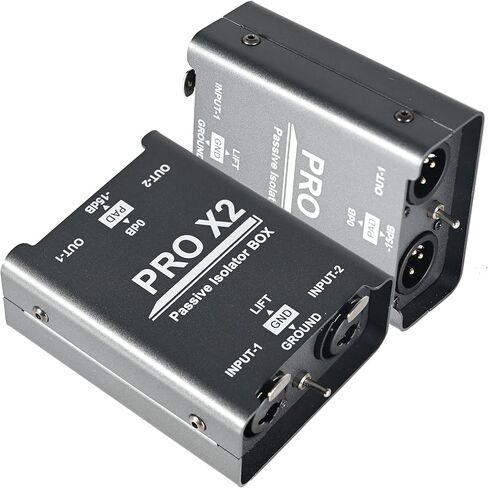 مزيل هوم سلبي بقناتين XLR/RCA/TS/TRS، وعازل ضوضاء بحلقة أرضية Pro X2 وفلتر ضوضاء لصوت السيارة ومعدات الصوت الأخرى in Saudi Arabia