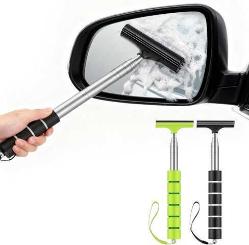 2 PCS Side Mirror Squeegee Car Mirror Squeegee ، ممسحة مرآة الرؤية الخلفية للسيارة القابلة للسحب لملحقات السيارات العالمية in Saudi Arabia