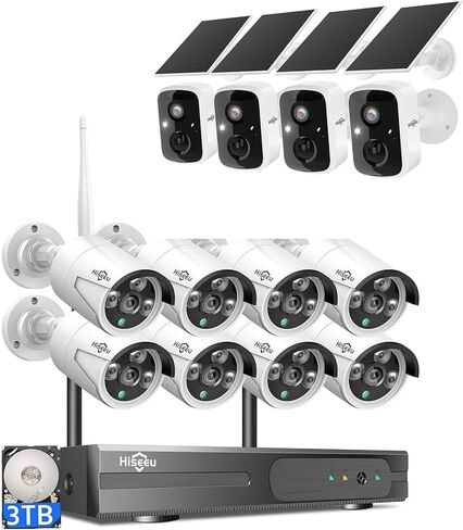 16CH 8pcs Wireless Pro Security Camera System+4pcs Solar Security Camera in Saudi Arabia