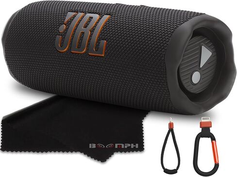JBL Flip 7 Portable Bluetooth Speaker, IP68 Waterproof, Dustproof, Drop-Proof, PushLock System, AI Sound Boost, 16H Battery – Black – Boomph's Comprehensive Ultimate Performance Cloth Solution in Saudi Arabia