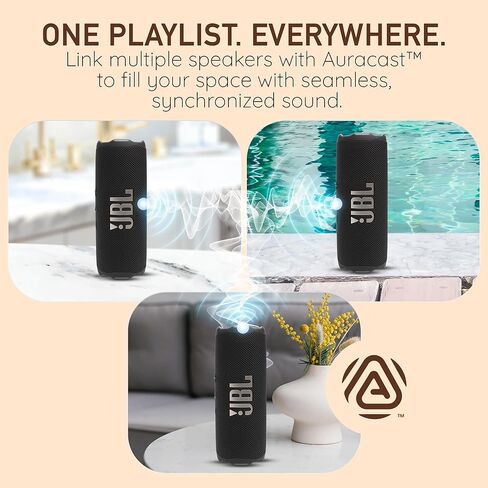 JBL Flip 7 Portable Bluetooth Speaker, IP68 Waterproof, Dustproof, Drop-Proof, PushLock System, AI Sound Boost, 16H Battery – Black – Boomph's Comprehensive Ultimate Performance Cloth Solution in Saudi Arabia