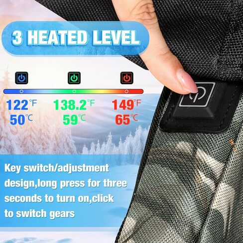 2 Pcs Foldable Heated Hunting Seat Cushion Portable Heated Stadium Bleachers Seat USB Powered 3 Mode Adjustable Pad with Pocket, Thick Seats for Hunting Outdoor Indoor(Classic, Camouflage) in Saudi Arabia