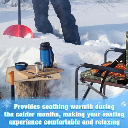 2 Pcs Foldable Heated Hunting Seat Cushion Portable Heated Stadium Bleachers Seat USB Powered 3 Mode Adjustable Pad with Pocket, Thick Seats for Hunting Outdoor Indoor(Classic, Camouflage) in Saudi Arabia