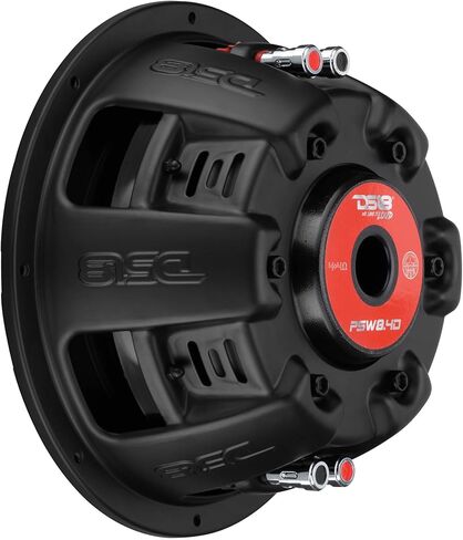 DS18 PSW8.4D مضخم صوت ضحل 8 بوصات 400 وات RMS 800 وات كحد أقصى مزدوج 4 أوم DVC مقاوم للماء مضخم صوت منخفض للسيارة للشاحنات أسفل المقعد والمرفقات المدمجة in Kuwait