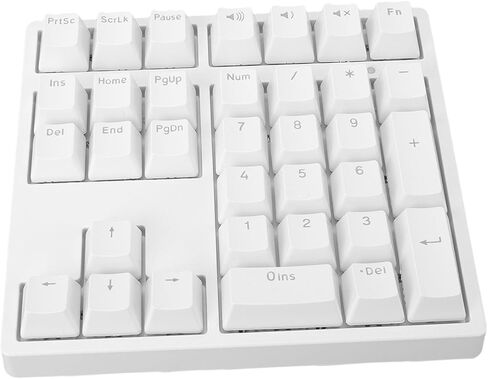 Tangxi Mechanical Number Pad with Blue Switch, 34 Keys Wired Numeric Keypad with RGB Backlight and Stair Step Key Layout, Ergonomic Numpad for Laptop PC Desktop (White) in Saudi Arabia