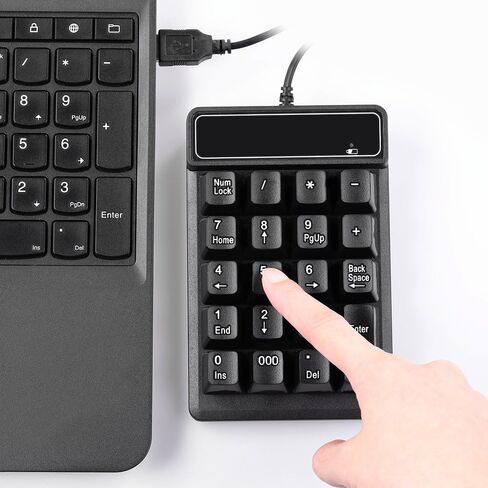 لوحة مفاتيح رقمية، لوحة أرقام USB ذات ملمس ميكانيكي مع مفتاح 000 للمحاسبة وإدخال البيانات والإكسل، لوحة مفاتيح سلكية 19 للكمبيوتر المحمول وسطح المكتب والتوصيل والتشغيل in Saudi Arabia
