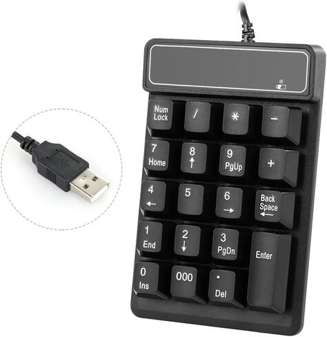 لوحة مفاتيح رقمية، لوحة أرقام USB ذات ملمس ميكانيكي مع مفتاح 000 للمحاسبة وإدخال البيانات والإكسل، لوحة مفاتيح سلكية 19 للكمبيوتر المحمول وسطح المكتب والتوصيل والتشغيل in Saudi Arabia