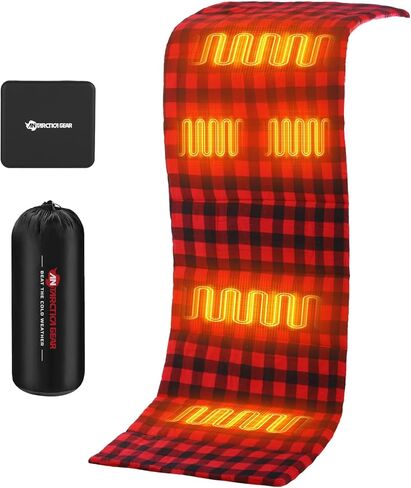 ANTARCTICA GEAR Heated Sleeping Bag Pad, Cold Weather Heated Sleeping Bag Liner, 5 Heated Zones with 16000mAh 12V Battery Sleeping Bag Heater, Essentials Gear Accessories for Camping & Hiking in Kuwait