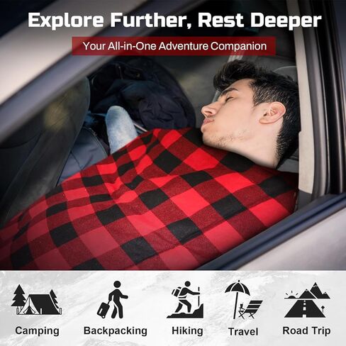 ANTARCTICA GEAR Heated Sleeping Bag Pad, Cold Weather Heated Sleeping Bag Liner, 5 Heated Zones with 16000mAh 12V Battery Sleeping Bag Heater, Essentials Gear Accessories for Camping & Hiking in Kuwait