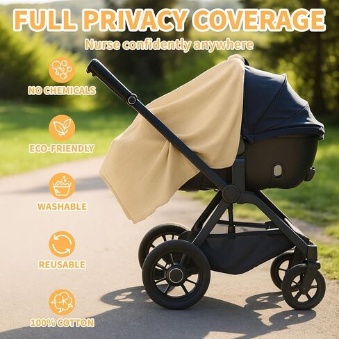 Multi-Use Breast Nursing Cover up for Breastfeeding, Coverage Nursing Poncho for Women Soft & Comfortable & Breastfeeding Covers for Nursing Cover Poncho Shawl （Beige） in Kuwait