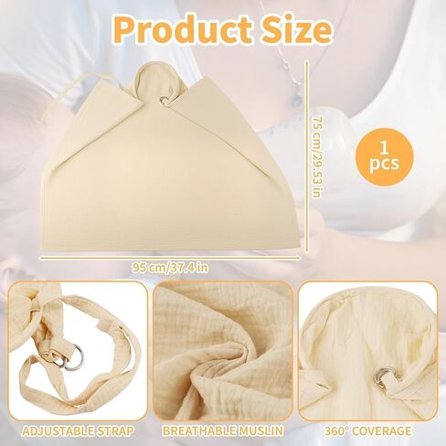 Multi-Use Breast Nursing Cover up for Breastfeeding, Coverage Nursing Poncho for Women Soft & Comfortable & Breastfeeding Covers for Nursing Cover Poncho Shawl （Beige） in Kuwait