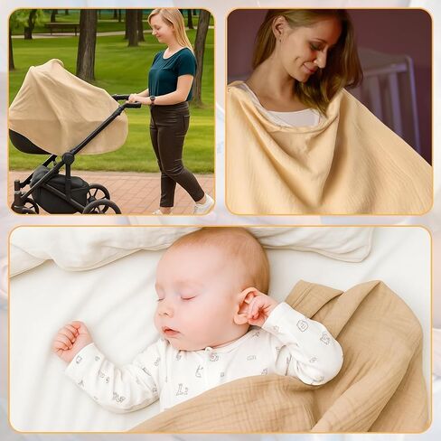 Multi-Use Breast Nursing Cover up for Breastfeeding, Coverage Nursing Poncho for Women Soft & Comfortable & Breastfeeding Covers for Nursing Cover Poncho Shawl （Beige） in Kuwait