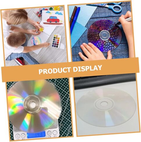 POPETPOP 10 قطع من أقراص CD للرسم DIY أقراص حرفية فارغة وشفافة لديكور الحائط وديكور الغرفة الإبداعية ومستلزمات الحفلات والمواد in Saudi Arabia