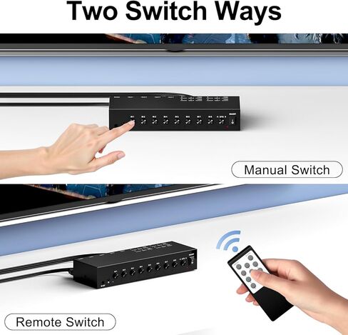 Y.D.F 4 Way HDMI 2.0 Switcher + 4 RCA to HDMI Converter (2 في 1) 4 Way AV Composite CVBS Switch إلى HDMI محول يدعم 4:3/16:9 التبديل لـ N64 NGC Wii Xbox PS2/3/4/5 Xbox Series/ONE Switch in Kuwait