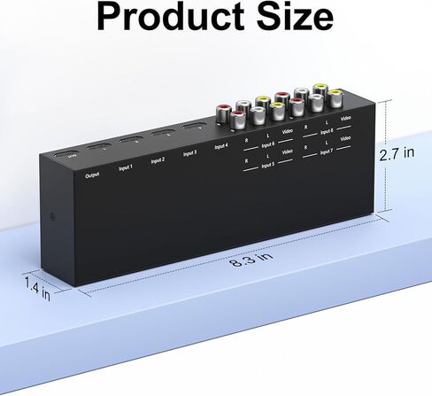 Y.D.F 4 Way HDMI 2.0 Switcher + 4 RCA to HDMI Converter (2 في 1) 4 Way AV Composite CVBS Switch إلى HDMI محول يدعم 4:3/16:9 التبديل لـ N64 NGC Wii Xbox PS2/3/4/5 Xbox Series/ONE Switch in Kuwait