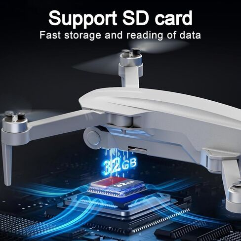 طائرة بدون طيار مع كاميرا للبالغين المبتدئين 4K، أقصى وقت طيران 52 دقيقة، نطاق تحكم 10000 قدم، طائرة رباعية المروحية FPV RC قابلة للطي بوزن 249 جرام، العودة الذكية إلى المنزل، نقل 5G، محرك بدون فرش، مقاومة للرياح (رمادي) in Kuwait