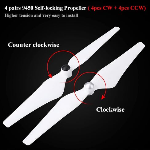 مراوح الطائرة بدون طيار ذاتية القفل، 8 قطع CW CCW مراوح الطائرة بدون طيار سريعة الإصدار، شفرة كوادكوبتر بلاستيكية 2/3، شفرات بديلة للطائرة بدون طيار متوافقة مع ملحقات الطائرة بدون طيار 2/3 9450 in Saudi Arabia