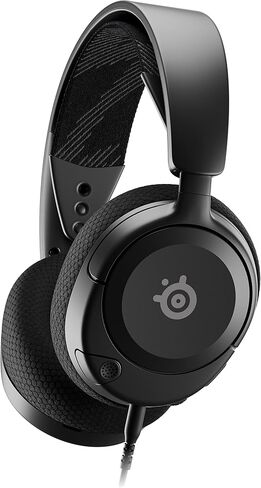 SteelSeries 61607 Arctis Nova 1 Gaming Headphones, Wired, Sealed Type, Compatible with PC, PS5, PS4, Switch, Bi-Directional Microphone, Noise Canceling, Spatial Audio, Hi-Fi Sound, Adjustable, White in Saudi Arabia