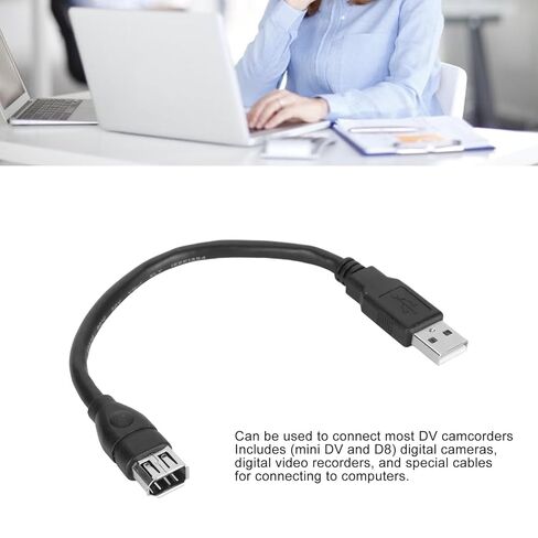كابل محول Firewire إلى USB، كابل محول Firewire IEEE 1394 6 Pin أنثى إلى USB A ذكر، كابل Firewire إلى USB 2.0 AM للماسح الضوئي لكاميرا الطابعة، 20 سم in Saudi Arabia