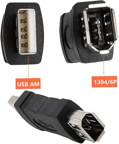 USB إلى 6 دبوس محول نوع ذكر إلى Firewire 1394 أنثى محول التوصيل للكاميرات الهاتف 6 دبوس USB محول in Kuwait