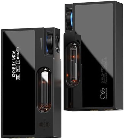مضخم سماعة الرأس SHANLING UA7 المحمول Hi-Fi DAC، أنابيب مفرغة مدمجة JAN6418، أوضاع مزدوجة (أنبوب/حالة صلبة)، 4.4 مم متوازن وإخراج أحادي الطرف 3.5 مم، 577 ميجاوات عند 32 أوم، أسود in Kuwait