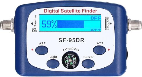 SF - 95DR جهاز البحث عن إشارة الأقمار الصناعية للتلفزيون الرقمي المحمول مع شاشة LED وبوصلة مدمجة - مقياس قوة إشارة الجرس الإلكتروني لمحاذاة الهوائي - نطاق 950-2150 ميجا هرتز in Saudi Arabia