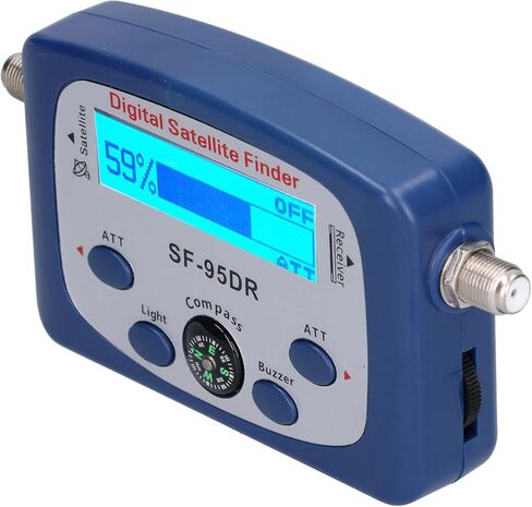 SF - 95DR جهاز البحث عن إشارة الأقمار الصناعية للتلفزيون الرقمي المحمول مع شاشة LED وبوصلة مدمجة - مقياس قوة إشارة الجرس الإلكتروني لمحاذاة الهوائي - نطاق 950-2150 ميجا هرتز in Saudi Arabia