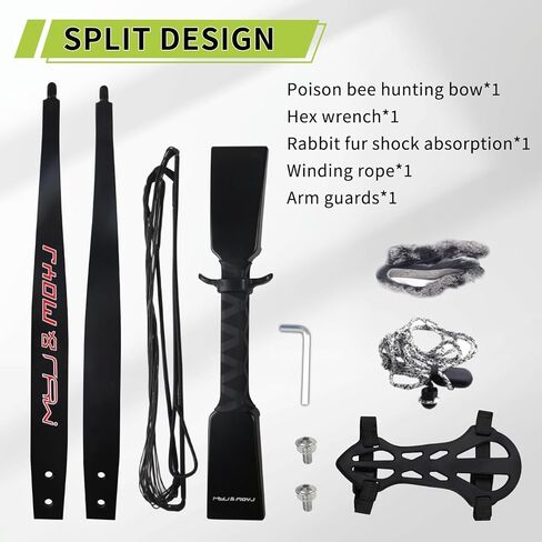 Poison Bee Hunting Bow. 40 '' Traditional Bow is Designed for Teenagers to Train in Archery and Prepare for Archery Hunting15~25LB in Saudi Arabia