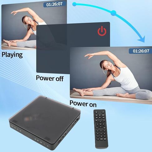 مشغل DVD PUUSOKEI HDMI للتلفزيون، مشغل DVD عالي الدقة 1080 بكسل لجميع المناطق مع جهاز تحكم عن بعد ومنفذ HDMI AV، يدعم أقراص DVD USB/TF، متوافق مع نظام PAL/NTSC in Kuwait