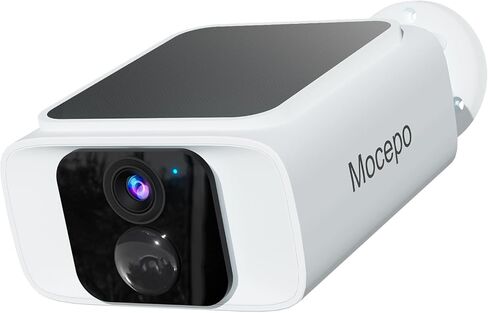 Solar Security Cameras Wireless Outdoor 4MP -2.4G&5G WiFi Security Camera with Integrated Solar Panel, Color Night Vision, Compatible with Alexa in Saudi Arabia